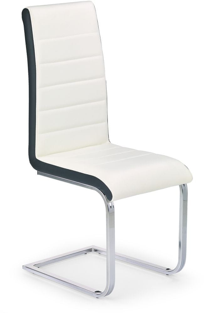 Halmar Kovová stoličky K132, biela / čierna